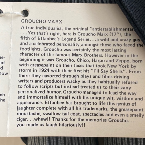 VTG GROUCHO EFFANBEE ORIGINAL DOLL SERIES 17” - Picture 10 of 13